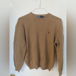 Polo Ralph Lauren mens size large golden cotton sweater